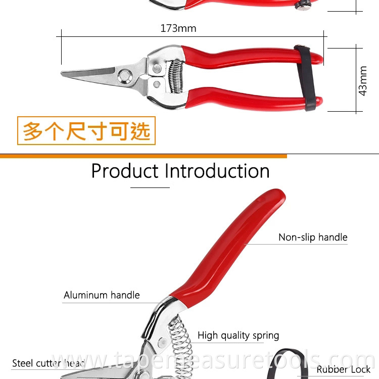 Cheaper Thin fruit shears gardening scissors Customizable logo colors fine branch shears Pruning shears